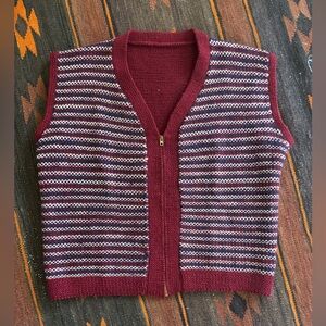 True vintage striped knit sweater vest